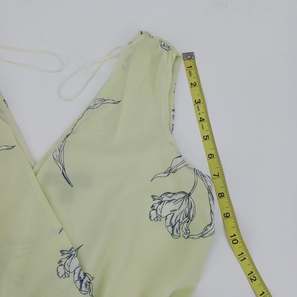 WOMENS BANANA REPUBLIC PETITE SMALL YELLOW FLORAL TOP - Picture 6 of 14